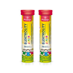 Zestaw: 2x Protego Elektrolity Junior 20 tabletek musujących