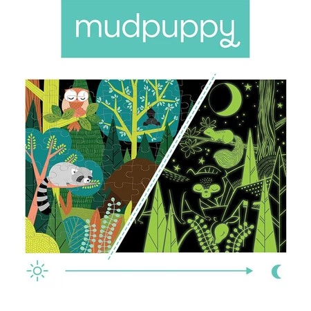 Mudpuppy Puzzle świecące w ciemności W lesie 100 elementów 5+