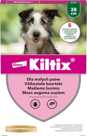 BAYER KILTIX S Mała Obroża dla psa na kleszcze pchły