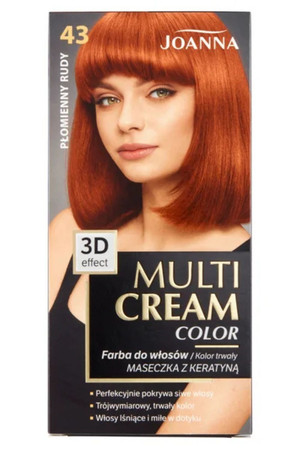 Joanna − Multi Cream Color, farba do włosów 43 Płomienny Rudy
