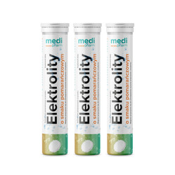 Zestaw: 3x Medi Pharm Elektrolity smak pomarańcza 20 tabl. mus.