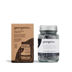Georganics, Naturalne tabletki do płukania jamy ustnej, do codziennej pielęgnacji, z aktywnym węglem, 180 tabletek