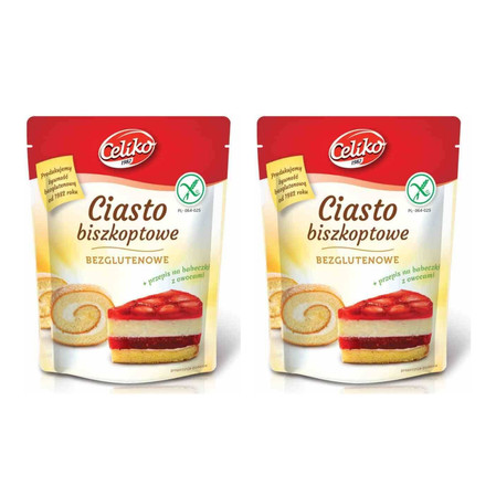 Zestaw: 2x Mieszanka na ciasto biszkoptowe bezglutenowe Celiko, 200g