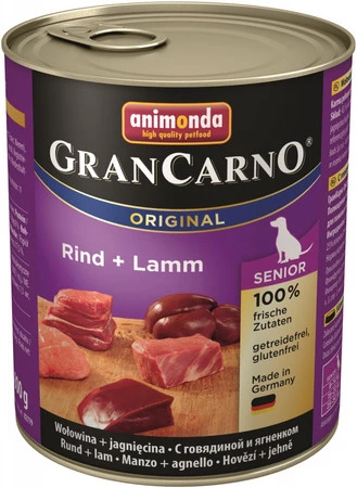 ANIMONDA Grancarno SENIOR Wołowina i Jagnięcina 800g
