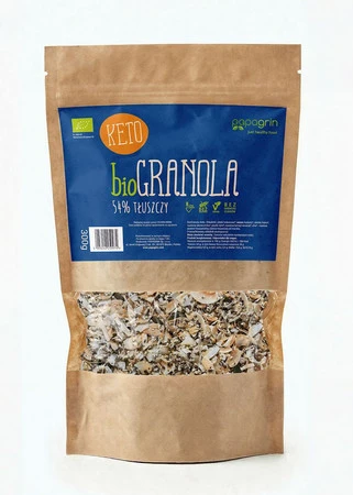 PAPAGRIN GRANOLA KETO BEZ DODATKU CUKRÓW BIO 300 g
