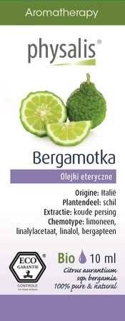 OLEJEK ETERYCZNY BERGAMOTKA  ECO 10 ml - PHYSALIS