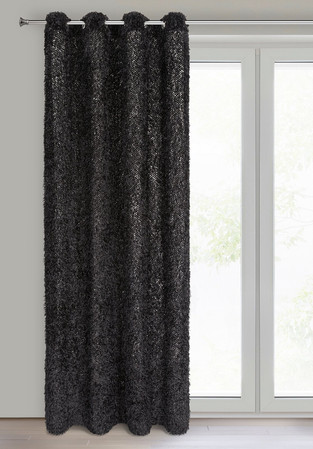 ZASŁONA GOTOWA MARION 1 140 X 250 CM CZARNY