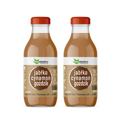Zestaw: 2x EkaMedica Sok jabłko, cynamon, goździk 300ml