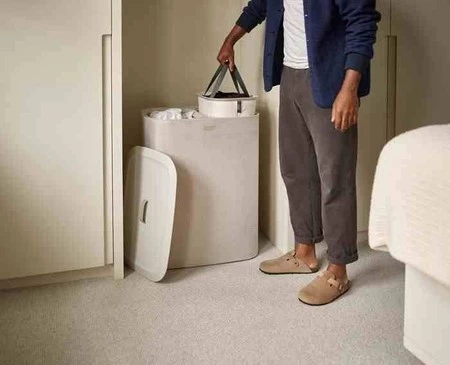 JJ-Kosz podwójny na pranie 90l. Tota, ecru