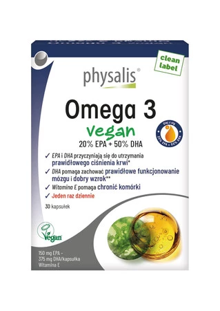 OMEGA-3 VEGAN 30 KAPSUŁEK - PHYSALIS