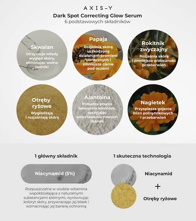 AXIS-Y - Dark Spot Correcting Glow Serum rozjaśniające serum redukujące przebarwienia 50ml