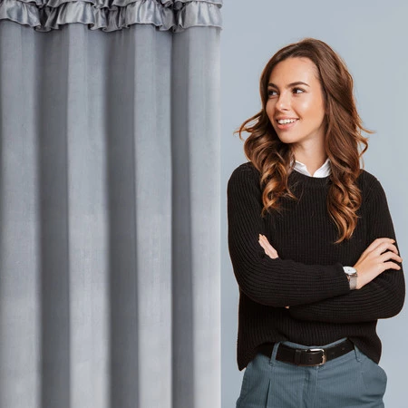 ZASŁONA GOTOWA ERIN 140 X 250 CM SZARY