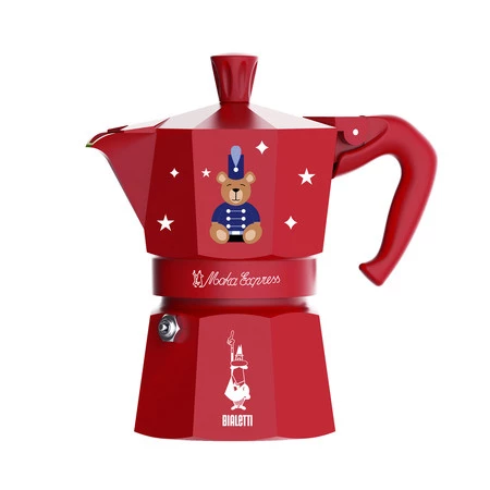 Bialetti - kawiarka Moka Express Joyful Christmas 3tz czerwona