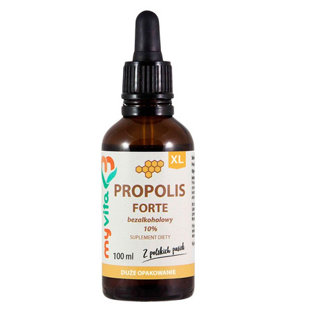 MyVita Propolis Forte bezalkoholowy 10% na wsparcie odporności krople XL 100ml