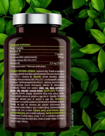 Essensey Soplówka Jeżowata + witamina B6 na wsparcie układu nerwowego 90 kaps.