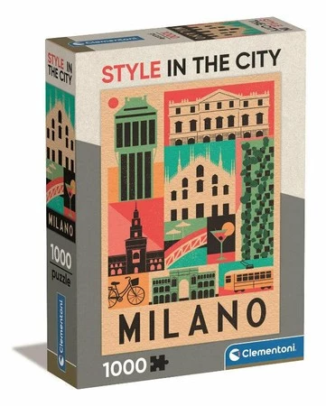 Clementoni Puzzle 1000el Compact Style in the city. Milano Milan 39842