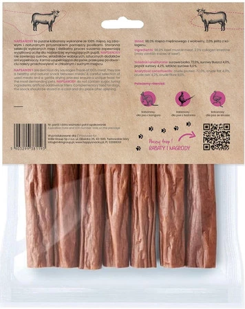 Happy Snacky NAPSANOSY Kabanosy z Wołowiny 7szt.