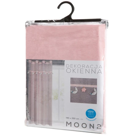 FIRANA GOTOWA MOON 2 140 X 250 CM RÓŻOWY