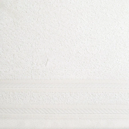 Ręcznik z ozdobną bordiurą w pasy szerokość: 70 cm, długość: 140 cm, kolor: kremowy