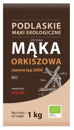 Bio Life Mąki Podlaskie Mąka orkiszowa razowa BIO typ 2000 1 kg