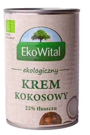 EkoWital − Krem kokosowy 22% tłuszczu BIO − 400 ml