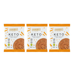 Zestaw: 3x Keto miękkie ciasteczko peanut butter 50g