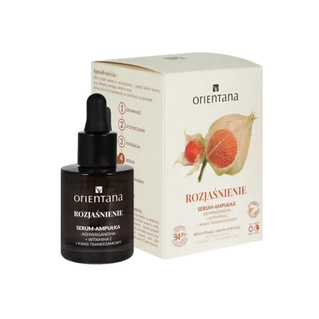 Orientana - Rozjaśnienie Serum-ampułka Ashwagandha Witamina C Kwas traneksamowy 30ml