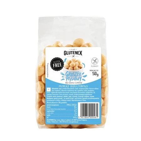 GLUTENEX GROSZEK PTYSIOWY BEZ DODATKU CUKRÓW BEZGLUTENOWY 50 g 