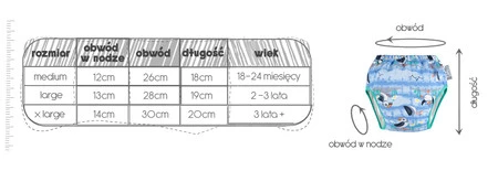Close, Wielorazowe majteczki treningowe na dzień, Pink Puffin, M