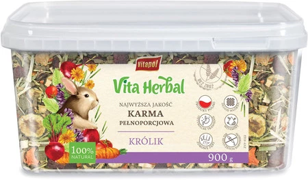 VITAPOL Vita Herbal Karma Królik 900g