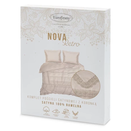 Komplet pościeli Retro 6, 160 x 200 cm, Beżowy