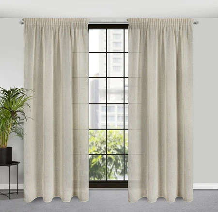 ZASŁONA GOTOWA EMILIA NA TAŚMIE 140 X 270 CM KREMOWY