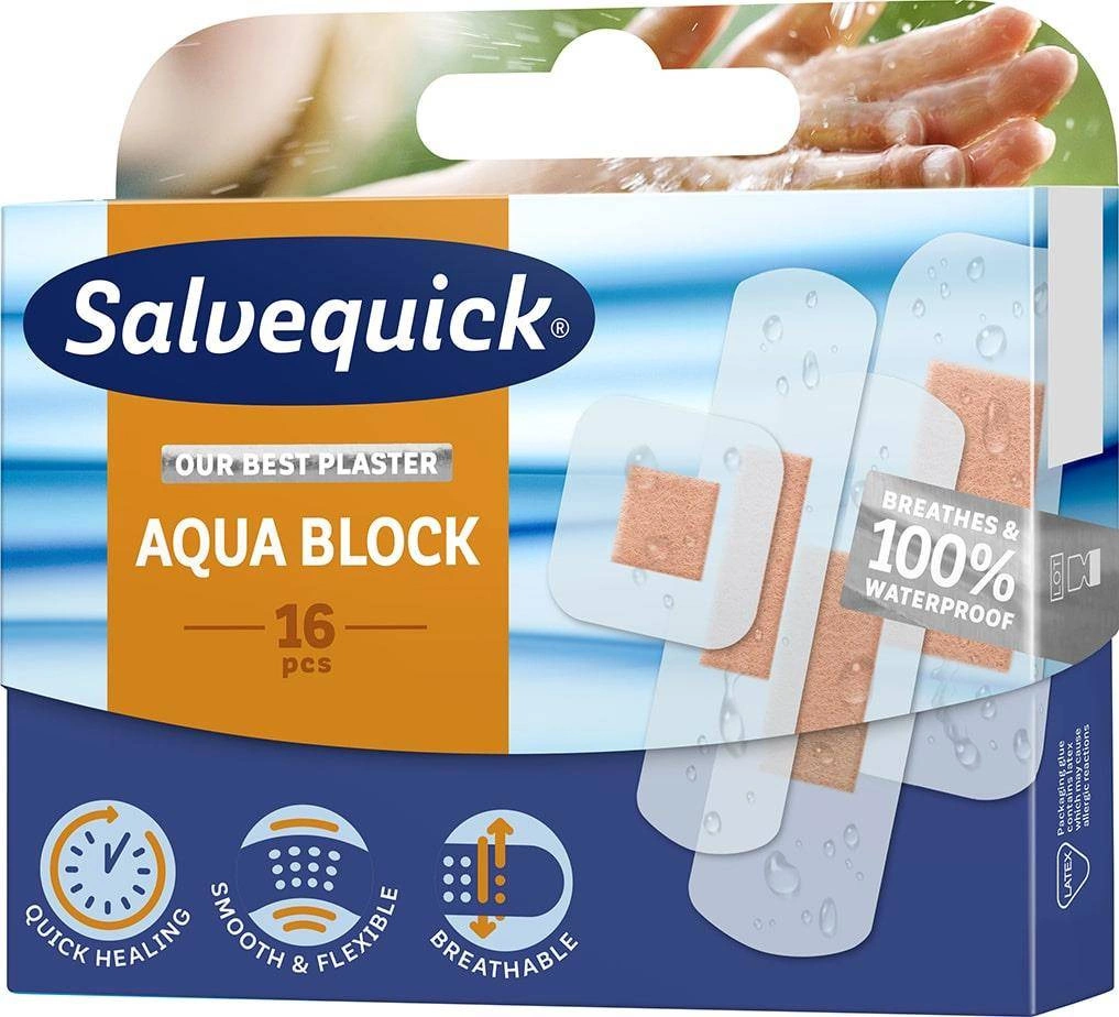 Aqua Block wodoodporne plastry opatrunkowe 16szt.