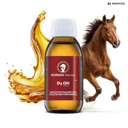 Witamina D3 OH 50 000 IU 125ml KOŃSKA DAWKA - mieszanka paszowa dietetyczna