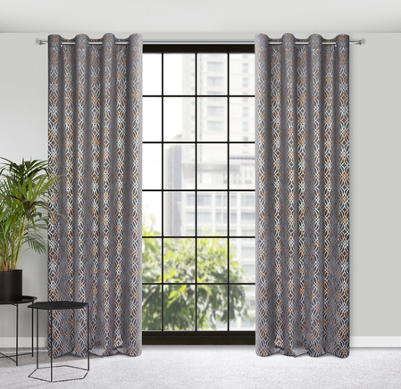 ZASŁONA GOTOWA ARETA 140 X 250 CM STALOWY