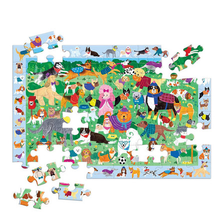 Mudpuppy Puzzle obserwacyjne Park dla psów 64 elementy 4+
