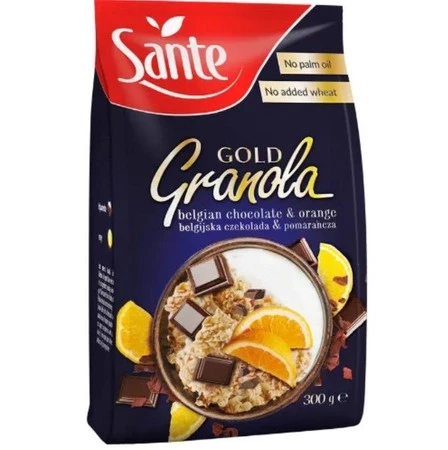 Sante Granola Gold Czekolada Pomarańcza 300g