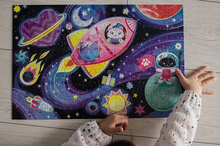 Mudpuppy Puzzle świecące w ciemności Kosmiczne marzenia 100 elementów 5+