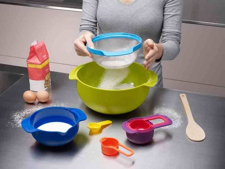 JJ - Zestaw misek i miarek Nest™ 9 Plus, multikolo