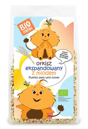 BIOMINKI ORKISZ EKSPANDOWANY Z MIODEM BIO 210 g