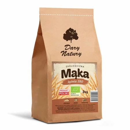 Dary Natury Mąka żytnia 580 EKO 3kg