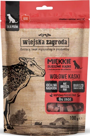 WIEJSKA ZAGRODA Wołowe Kąski Przysmak dla psa 100g