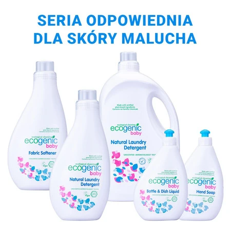 Ecogenic Baby, Płyn do mycia butelek, smoczków i zabawek, bezzapachowy, 500 ml