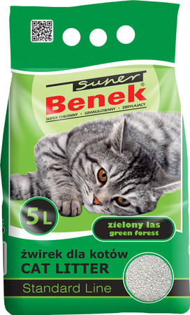 Super BENEK Standard Zielony Las Żwirek bentonitowy 5l