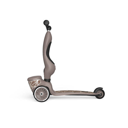 SCOOTANDRIDE Highwaykick 1 Lifestyle 2w1 Jeździk i hulajnoga z zamykanym schowkiem 1-5 lat Brown Lines