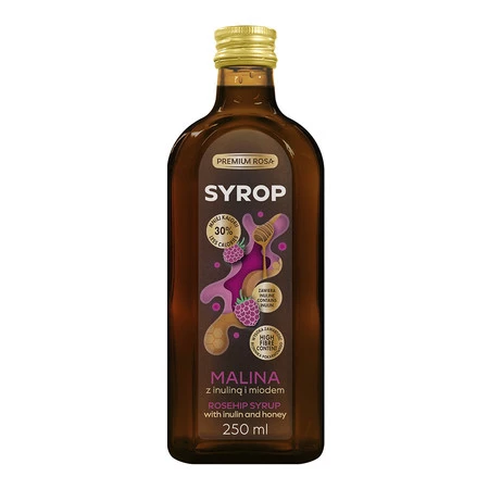 Syrop z malin z inuliną i miodem 250 ml