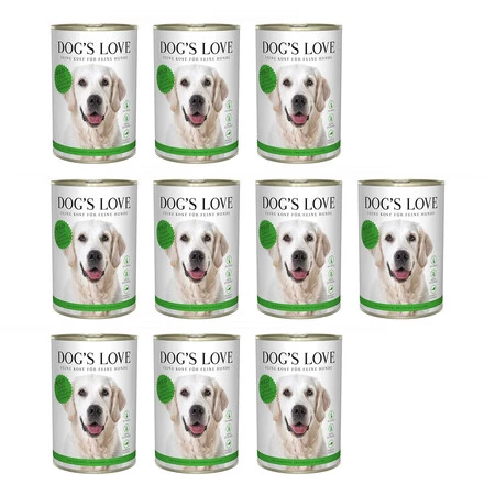 Zestaw 10x DOG'S LOVE WILD dziczyzna z marchewką, selerem, ziemniakami i śliwkami (400g)