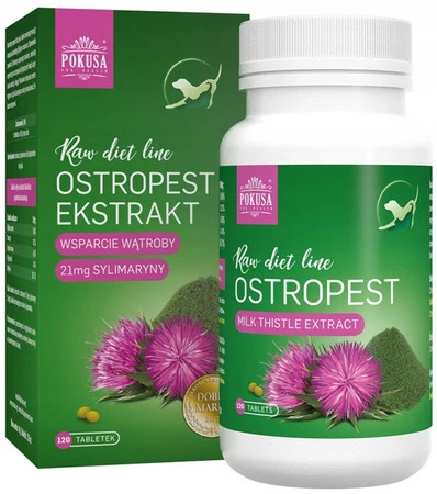Pokusa Ostropest - wsparcie wątroby - suplement dla psa i kota - 120 tabl.