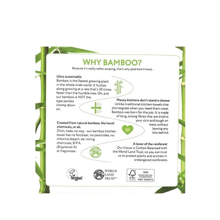 Cheeky Panda, Ręcznik papierowy, 200 listków (2 rolki po 100 listków)