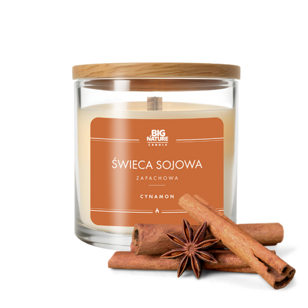 Big Nature Świeca Sojowa CYNAMON 215 g